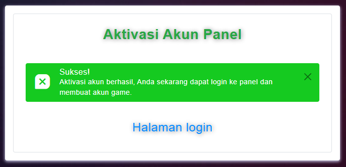 Step 4 - Akun selesai dibuat